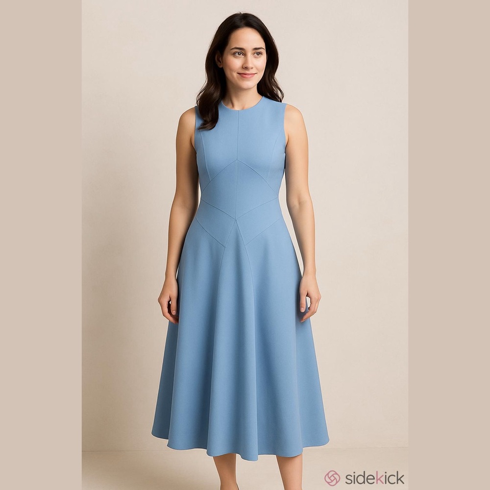 Calvin Klein Blue Midi Dress